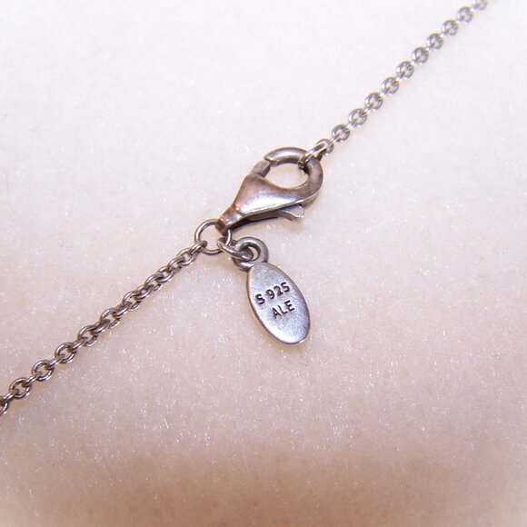 Pandora Sterling Silver Cubic Zirconia CZ Heart Necklace - Picture 7 of 7